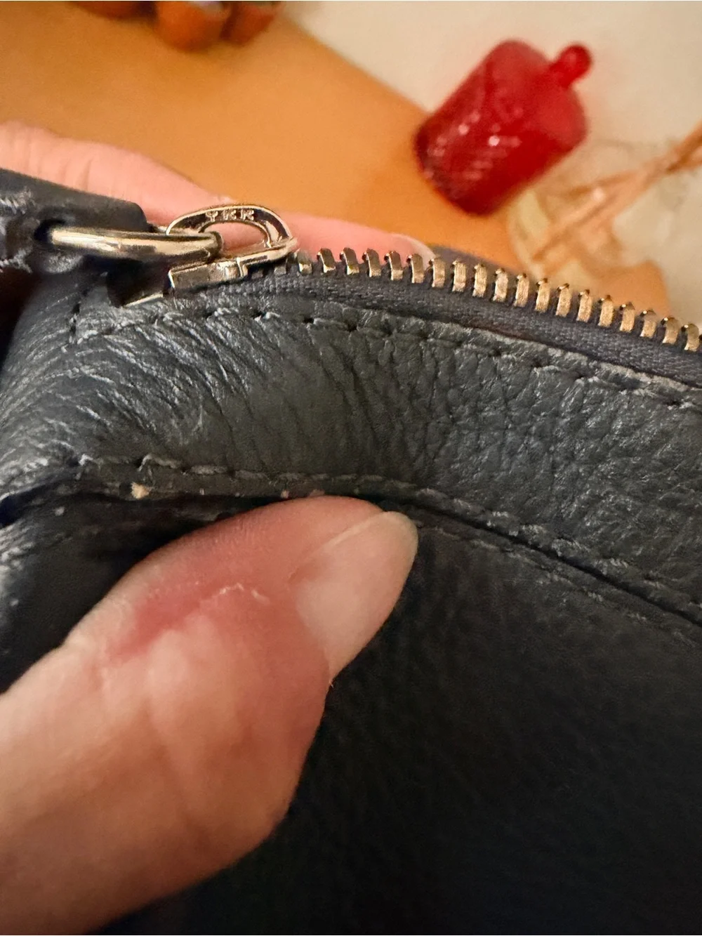 Givenchy Slate Pebbled Leather Medium Nightingale